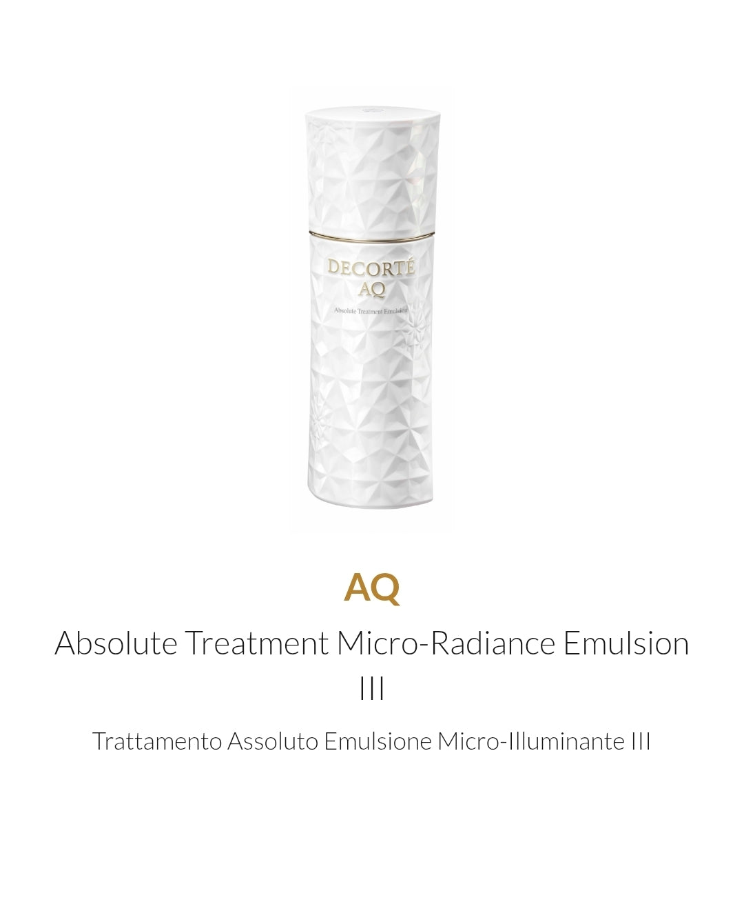Absolute Treatment Micro-Radiance Emulsion III